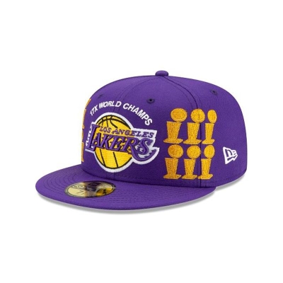 Los Angeles Lakers Gorra | New Era NBA Championship Trophy 59fifty Fitted Cap Mexico - Morados